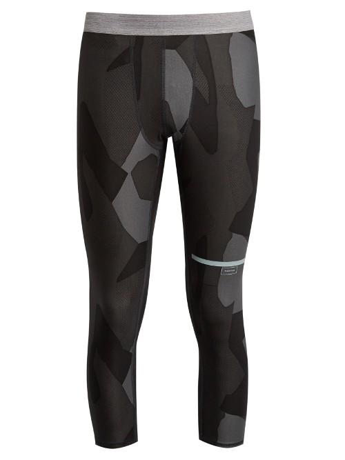 The Upside Geo Camouflage-print Cropped Performance Leggings