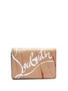 Christian Louboutin Loubeka Kraft-print Leather Cardholder