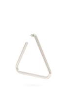 Balenciaga Triangle Silver Hoop Earrings