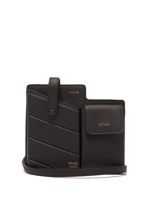 Matchesfashion.com Fendi - Mini Leather Cross Body Bag - Womens - Black