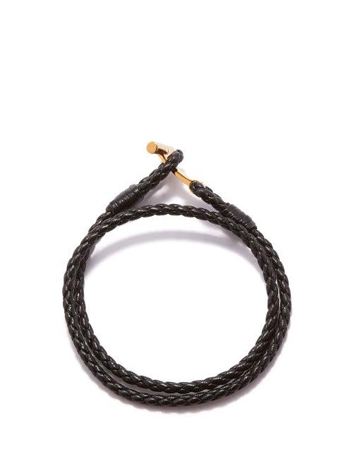 Tom Ford - Scoubidou Braided-leather Bracelet - Mens - Black