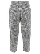 Barena Venezia - Bioto Cropped Cotton-blend Seersucker Trousers - Mens - Navy