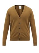 Allude - V-neck Cashmere Cardigan - Mens - Khaki