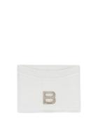 Matchesfashion.com Balenciaga - Hourglass Crocodile-effect Leather Cardholder - Womens - White