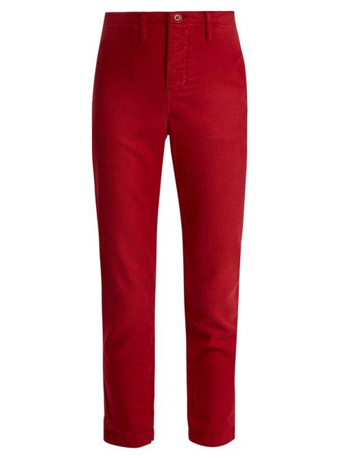 Matchesfashion.com The Great - The Carpenter Low Slung Trousers - Womens - Red