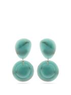 Matchesfashion.com Isabel Marant - Marbled Drop Earrings - Womens - Green