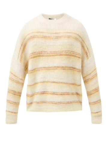 Matchesfashion.com Isabel Marant - Dexter Stripe-print Alpaca-blend Sweater - Mens - Yellow