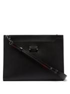 Christian Louboutin Skypouch Loubicity Stud-embellished Leather Clutch
