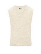 Matchesfashion.com Isabel Marant - Foals Sleeveless Knitted Cotton-blend Tape Sweater - Mens - Cream