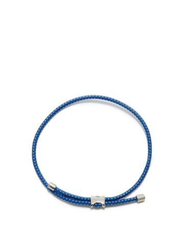 Miansai - Orson Sterling-silver And Cord Bracelet - Mens - Blue
