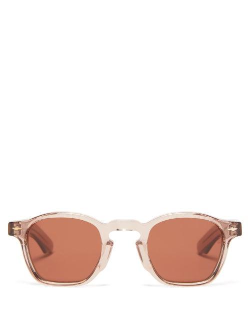 Mens Eyewear Jacques Marie Mage - Zephirin Square Acetate Sunglasses - Mens - Pink