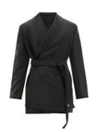 Mens Rtw Martine Rose - Darrell Oversized Mohair-blend Blazer - Mens - Black