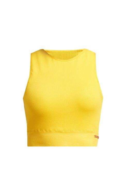 Matchesfashion.com Pepper & Mayne - Saskia Stretch Knit Top - Womens - Yellow