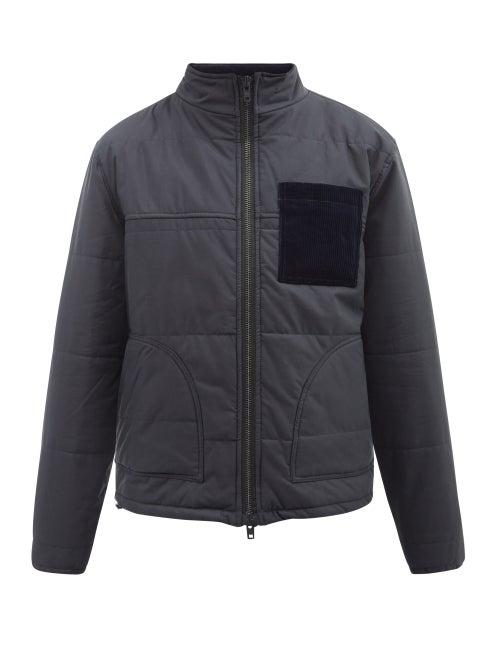 Oliver Spencer - Bembridge Patch-pocket Quilted-poplin Jacket - Mens - Navy