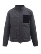 Oliver Spencer - Bembridge Patch-pocket Quilted-poplin Jacket - Mens - Navy