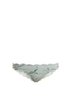 Marysia Antibes Swimmer-print Scallop-edged Bikini Briefs