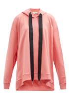 Matchesfashion.com Marques'almeida - Open-back Oversized Cotton Hooded Sweatshirt - Womens - Pink
