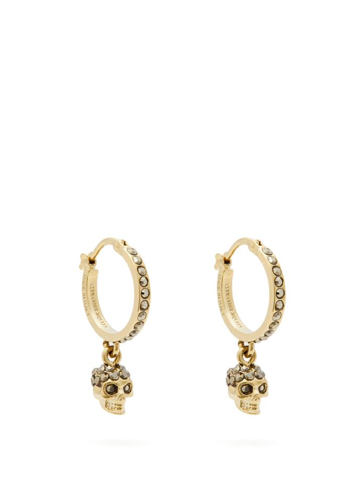 Alexander Mcqueen Skull Hoop Earrings