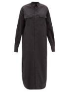 Wardrobe.nyc Wardrobe. Nyc - Release 06 Cotton Midi Shirt Dress - Womens - Black