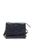 Matchesfashion.com A.p.c. - Ella Crocodile-effect Leather Cross-body Bag - Womens - Navy
