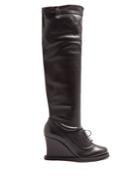 Bottega Veneta Intrecciato-panel Leather Over-the-knee Boots