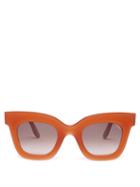 Ladies Accessories Lapima - Lisa Square Acetate Sunglasses - Womens - Light Red