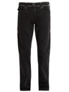 True Religion Washed Contrast-trim Straight-leg Jeans