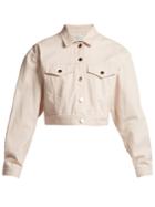 Hillier Bartley Faux Python-effect Leather And Denim Jacket