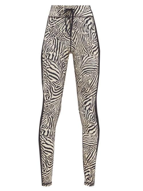 Matchesfashion.com The Upside - Zebra-print Stretch-jersey Leggings - Womens - Animal