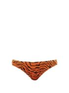 Matchesfashion.com Reina Olga - Selvaggia Tiger-print Bikini Briefs - Womens - Orange Print