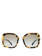 Matchesfashion.com Prada Eyewear - Square Frame Tortoiseshell Sunglasses - Womens - Tortoiseshell