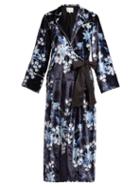 Matchesfashion.com Johanna Ortiz - New Sunrise Floral Print Velvet Gown - Womens - Blue Multi