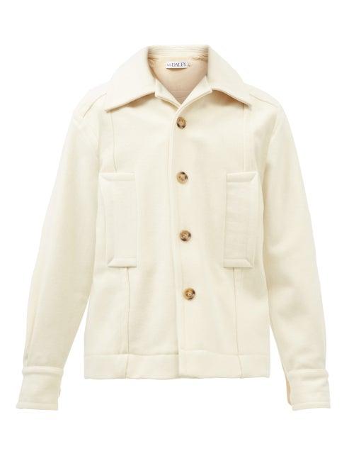 S.s. Daley - Waterworth Wool Overshirt Jacket - Mens - White