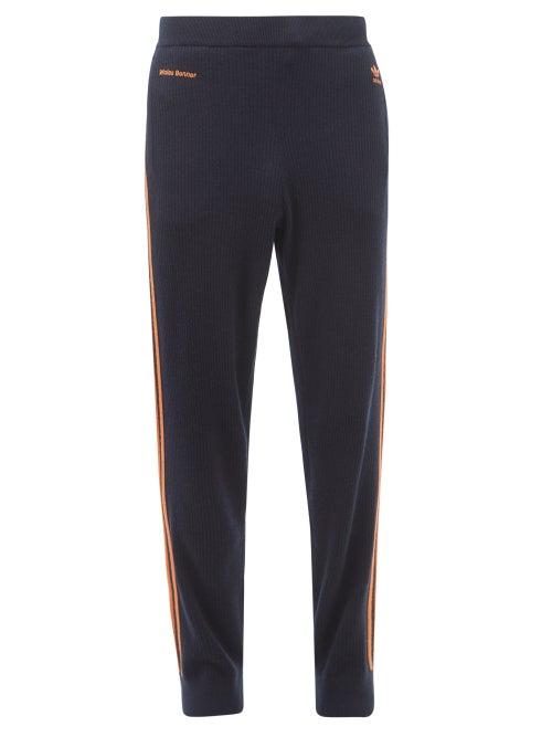 Adidas X Wales Bonner - Three-stripe Jersey Track Pants - Mens - Navy