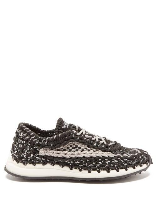 Matchesfashion.com Valentino Garavani - Crochet Trainers - Mens - Black White