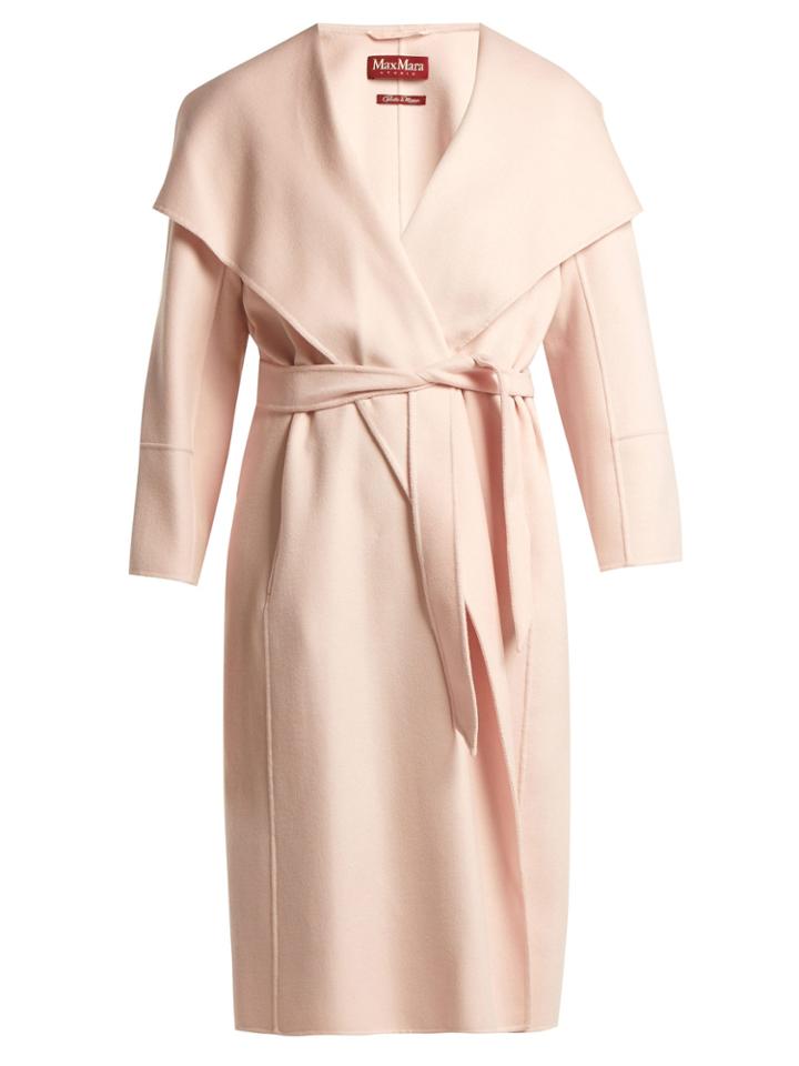 Max Mara Studio Draped Wool-blend Coat