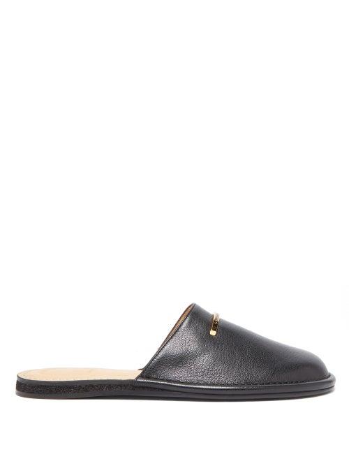 Matchesfashion.com Dunhill - Duke Backless Leather Loafers - Mens - Black