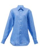 Matchesfashion.com Emma Willis - Linen Shirt - Womens - Mid Blue