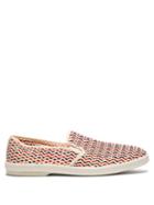 Matchesfashion.com Rivieras - Napoles Pablo Woven Moccasins - Mens - Red Multi