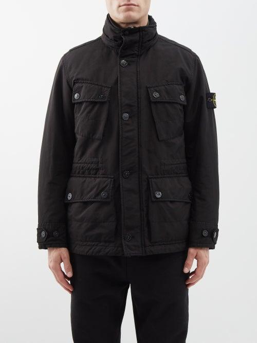 Stone Island - Hooded Technical-twill Field Jacket - Mens - Black