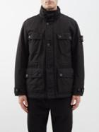 Stone Island - Hooded Technical-twill Field Jacket - Mens - Black