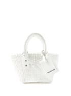 Balenciaga - Bistro Xxs Woven Faux-leather Basket Bag - Womens - White