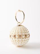 Rosantica - Billie Bucaneve Faux Pearl-embellished Handbag - Womens - White Gold