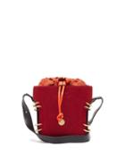 Matchesfashion.com See By Chlo - Alvy Ring-embellished Suede And Leather Bucket Bag - Womens - Dark Red