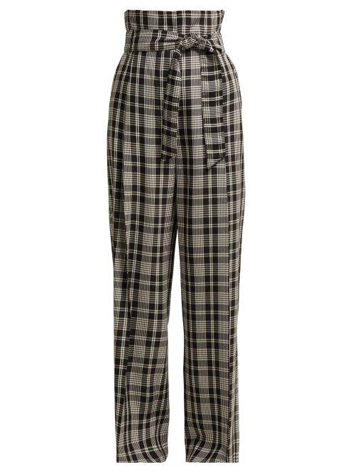 Matchesfashion.com Weekend Max Mara - Cina Trousers - Womens - Black White
