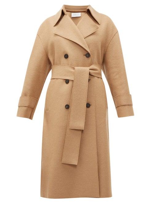 Matchesfashion.com Harris Wharf London - Double Breasted Wool Trench Coat - Womens - Camel