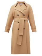 Matchesfashion.com Harris Wharf London - Double Breasted Wool Trench Coat - Womens - Camel