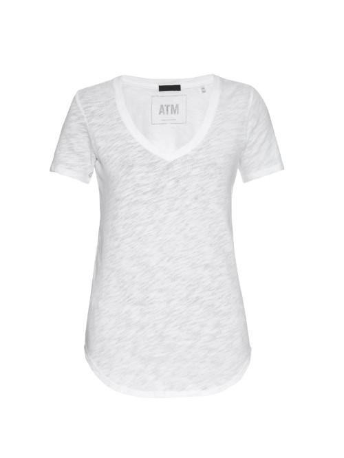 Atm V-neck Slub Cotton-jersey T-shirt