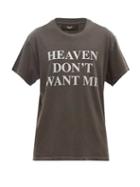 Matchesfashion.com Amiri - Heaven And Hell Cotton Jersey T Shirt - Mens - Black