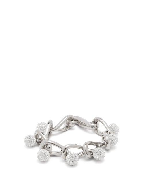 Matchesfashion.com Loewe - Drop Crystal-embellished Chain Bracelet - Womens - Crystal